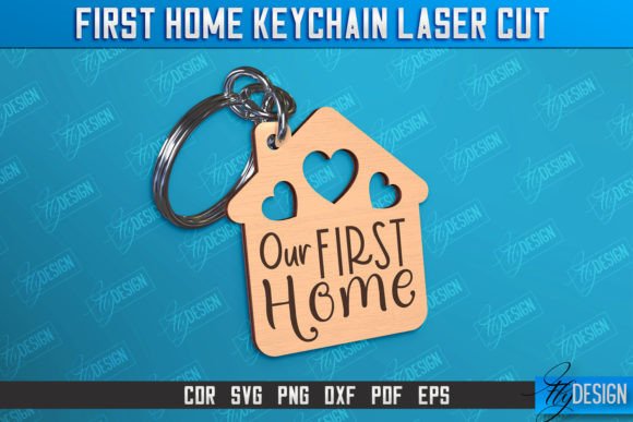 Download First Home Keychain | Housewarming Gift - House Collection