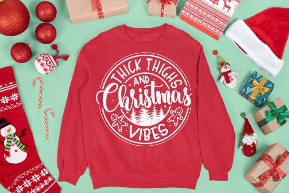 Download Thick Thighs and Christmas Vibes Svg - Christmas vibes svg Collection