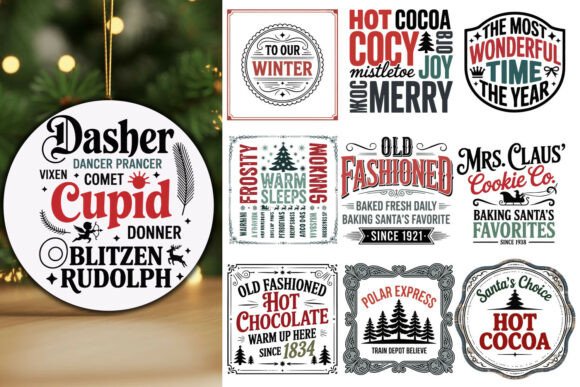 Download Farmhouse Christmas Sign SVG Bundle - House Collection