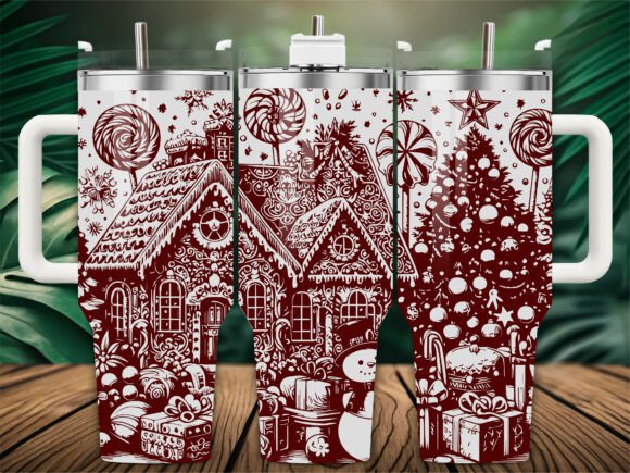 Download Gingerbread House Tumbler Wrap - House Collection