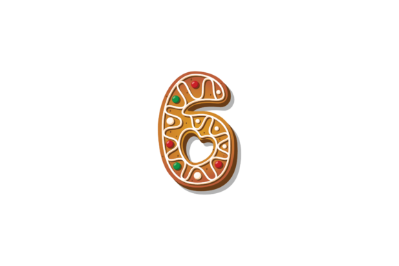 Download Alphabet Number 6 Christmas Cookies - Cookies Collection