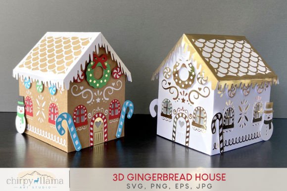 Download 3D Gingerbread House- SVG File - House Collection