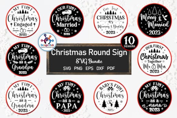 Download Christmas Round Sign SVG Bundle - Christmas round sign svg bundle Collection