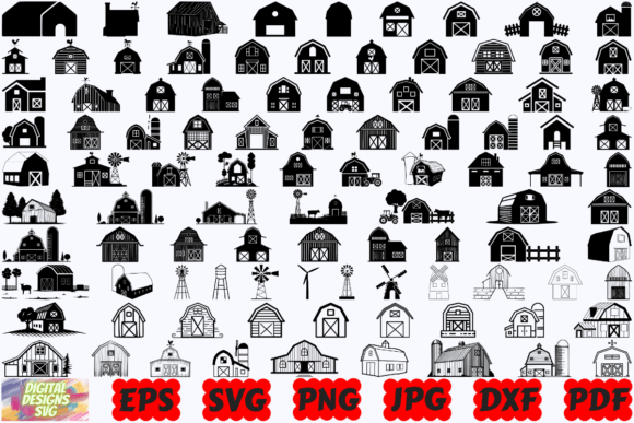 Download Barn SVG | Farm Barn SVG | Farmhouse SVG - House Collection