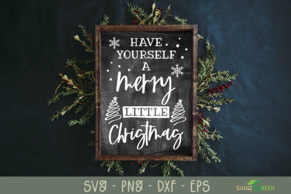 Download Merry Little Farmhouse Christmas Sign - House Collection