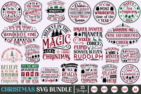 Download Farmhouse Christmas Sign SVG Bundle - House Collection