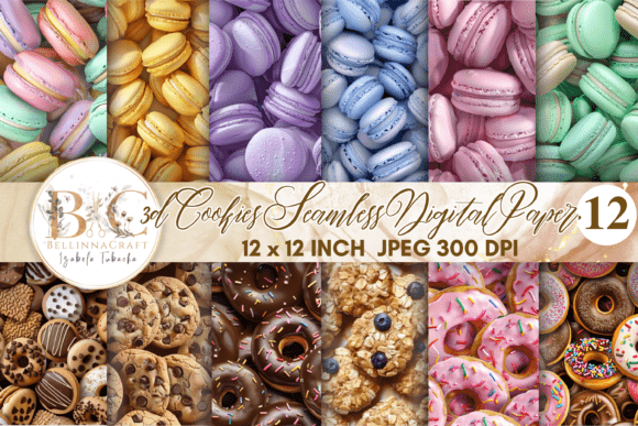 Download 3D Cookies Seamless Digital Paper - Cookies Collection