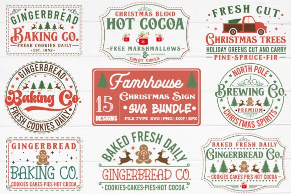 Download Farmhouse Christmas Sign Svg Bundle - House Collection