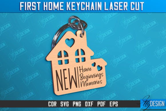 Download First Home Keychain | Housewarming Gift - House Collection