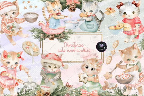 Download Christmas Cookies Cat Kitchen Clipart - Cookies Collection