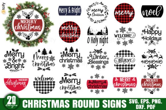 Download Christmas Round Sign Svg Bundle - Christmas round sign svg bundle Collection