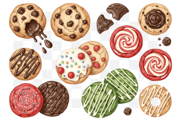 Download Cute Watercolor Cookies PNG Clipart - Cookies Collection