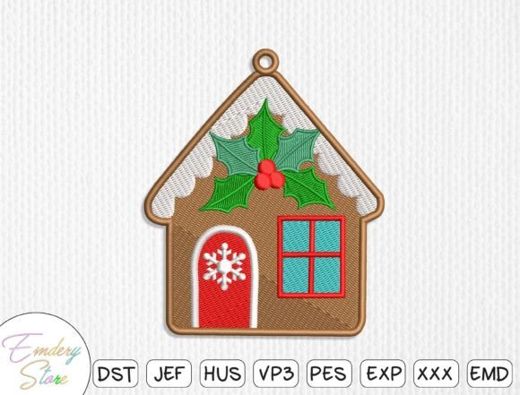 Download Gingerbread House Embroidery Design - House Collection