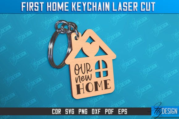 Download First Home Keychain | Housewarming Gift - House Collection